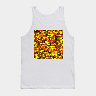 Yellow Orange Camouflage Tank Top